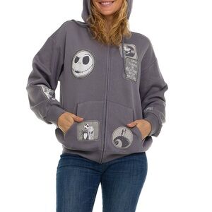 NWT Disney Nightmare Before Christmas Character Full-Zip Hoodie women’s large